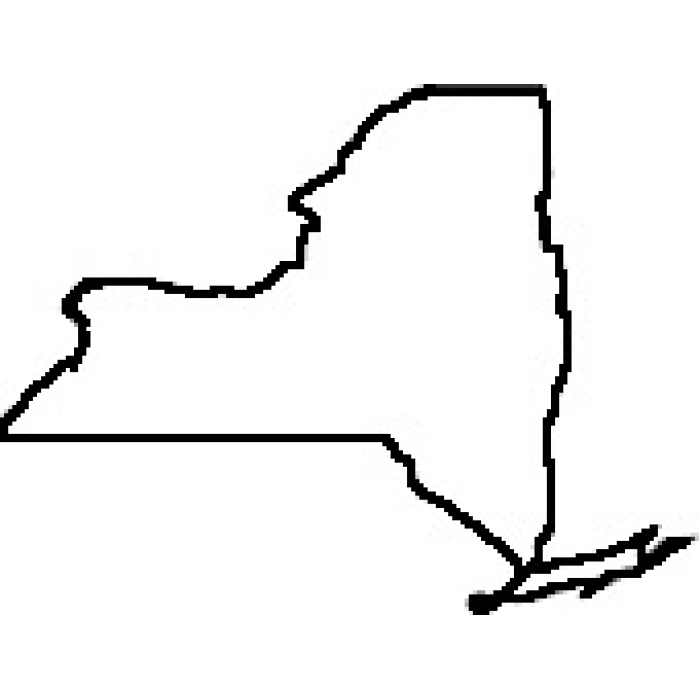 Teacher State of New York Outline Map Rubber Stamp