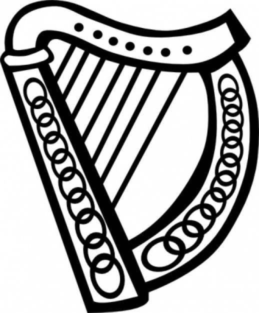 Celtic Harp clip art | Download free Vector