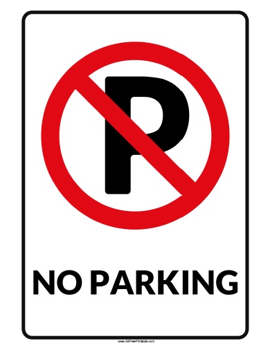 No Parking Sign - Free Printable - AllFreePrintable.com