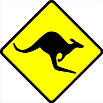 Free sign-caution-kangaroo Clipart - Free Clipart Graphics, Images ...