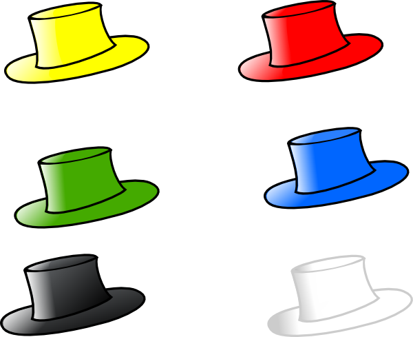 Clothing Six Hats clip art Free Vector
