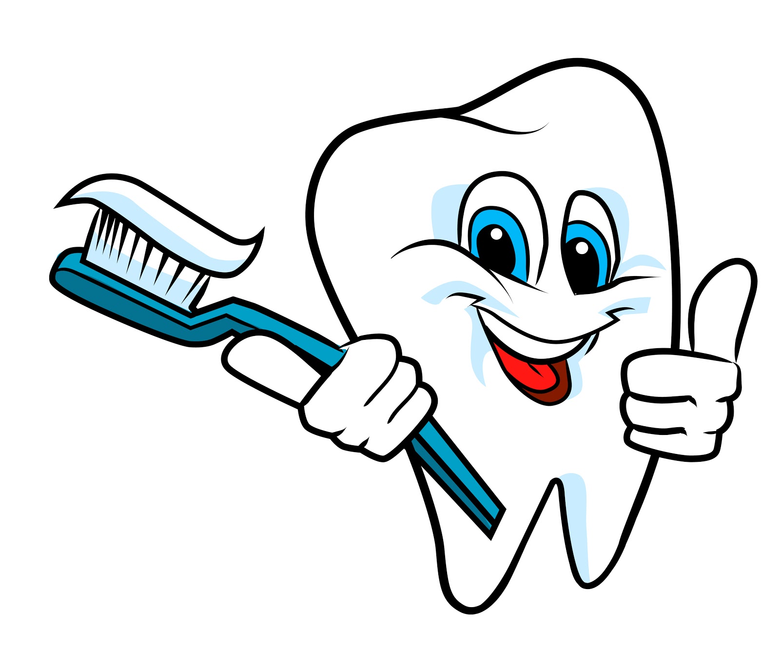 Tooth and toothbrush clip art