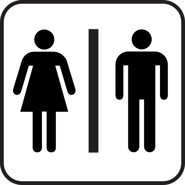 Sign Bathroom / Wc / Man & Woman Clip Art - vector ...