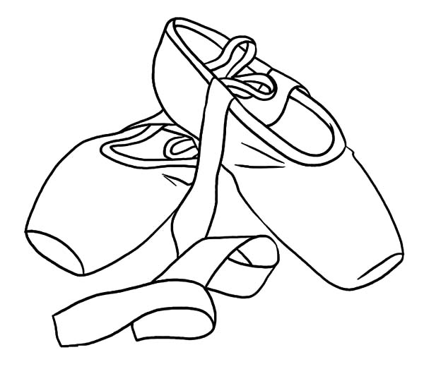 Princess Ballerina Shoes Coloring Pages | Bulk Color