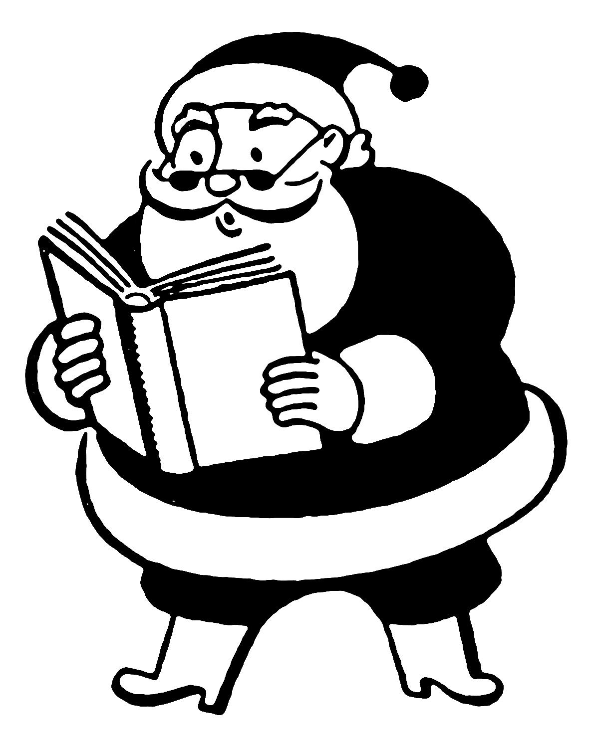 Retro Clip Art - More Funny Santas - The Graphics Fairy