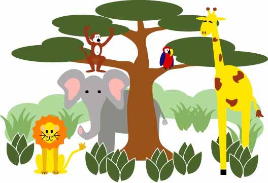 Jungle animals, Animals and School themes