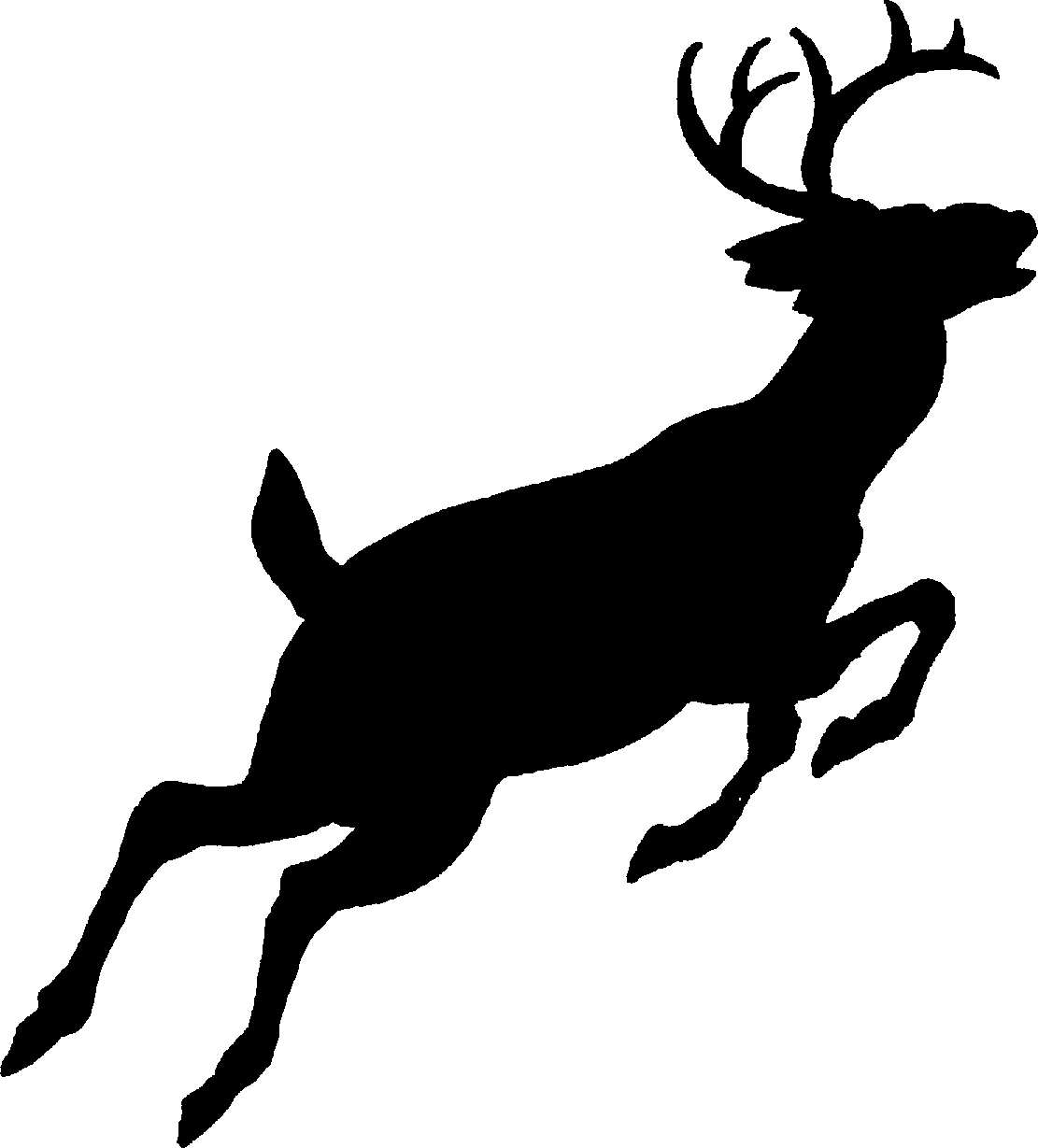 Deer silhouette logos clipart