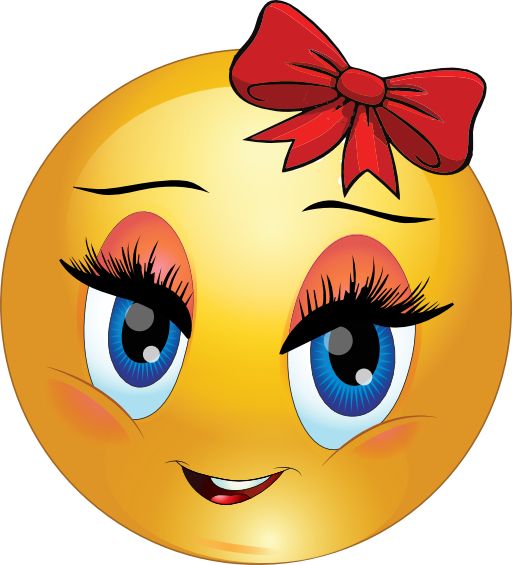 Funny face girl clipart