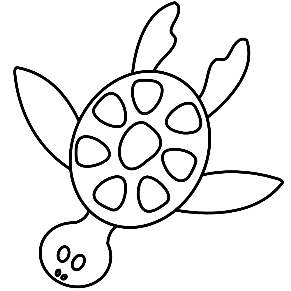 Turtle Clip Art Black And White - Free Clipart Images