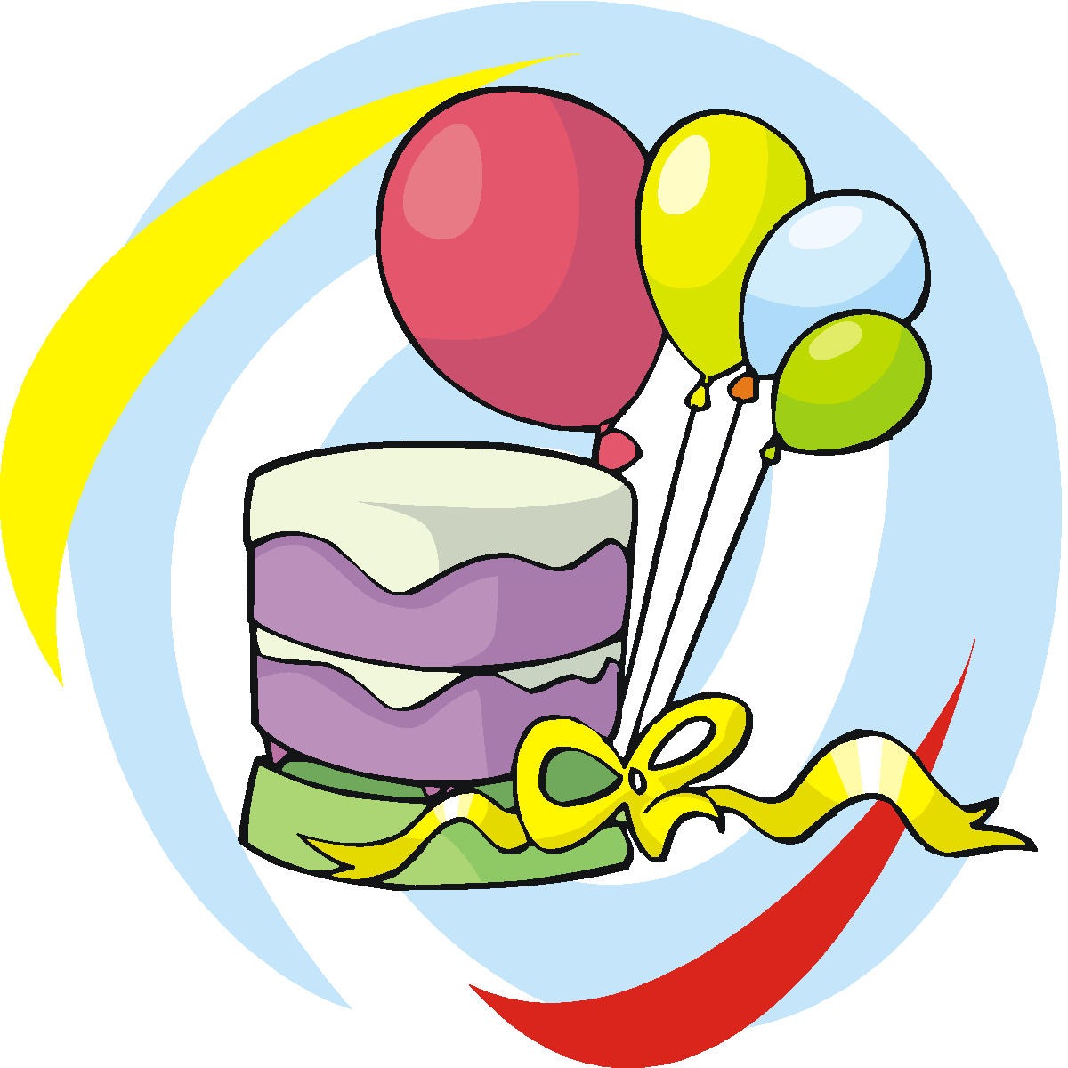 clipart four balloons - photo #50