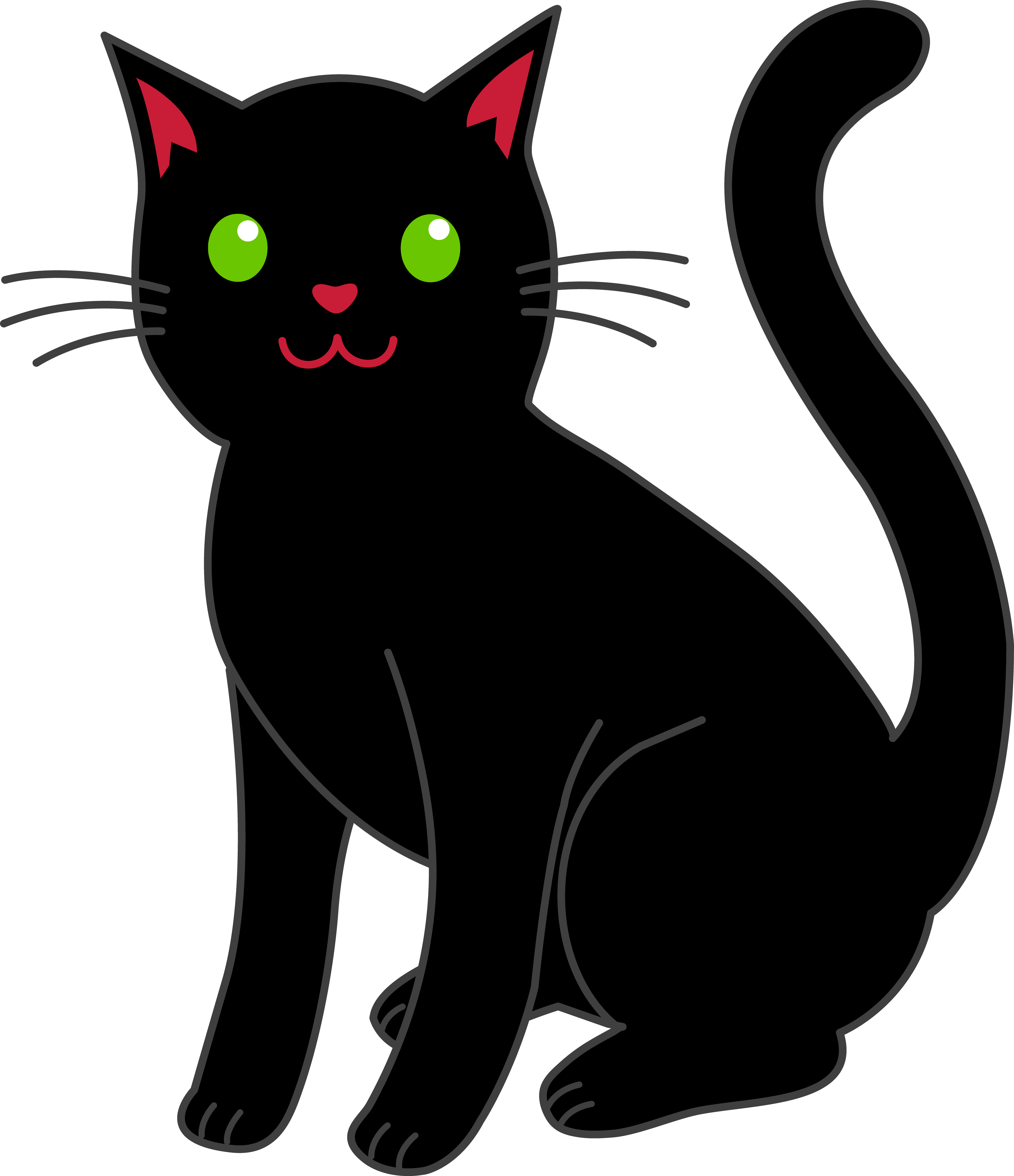 Clip Art Black Cat - Tumundografico