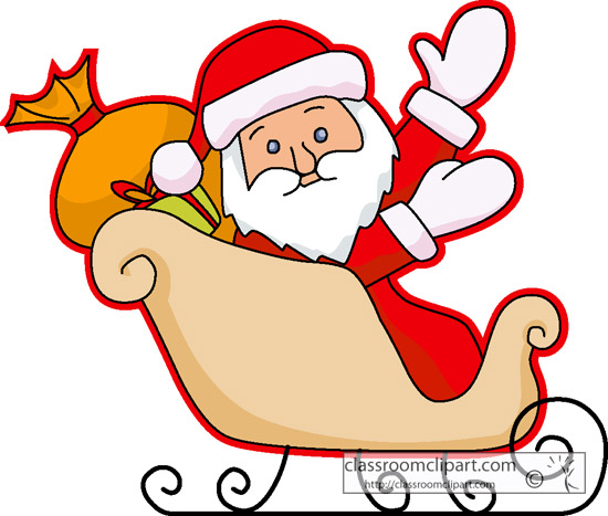 Santa claus in sleigh clipart - ClipartFox