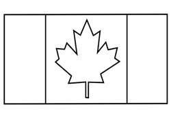 Canadian flag clip art black and white