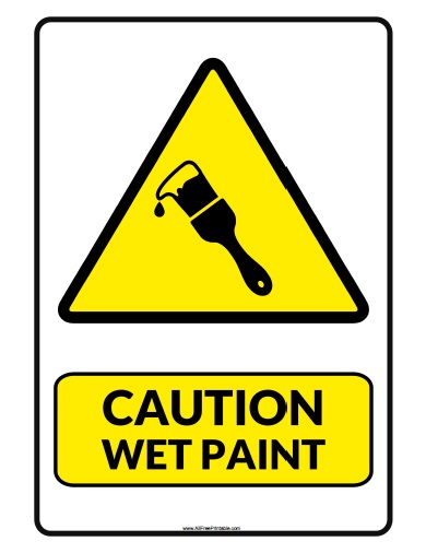 Wet Paint Sign - Free Printable - AllFreePrintable.com