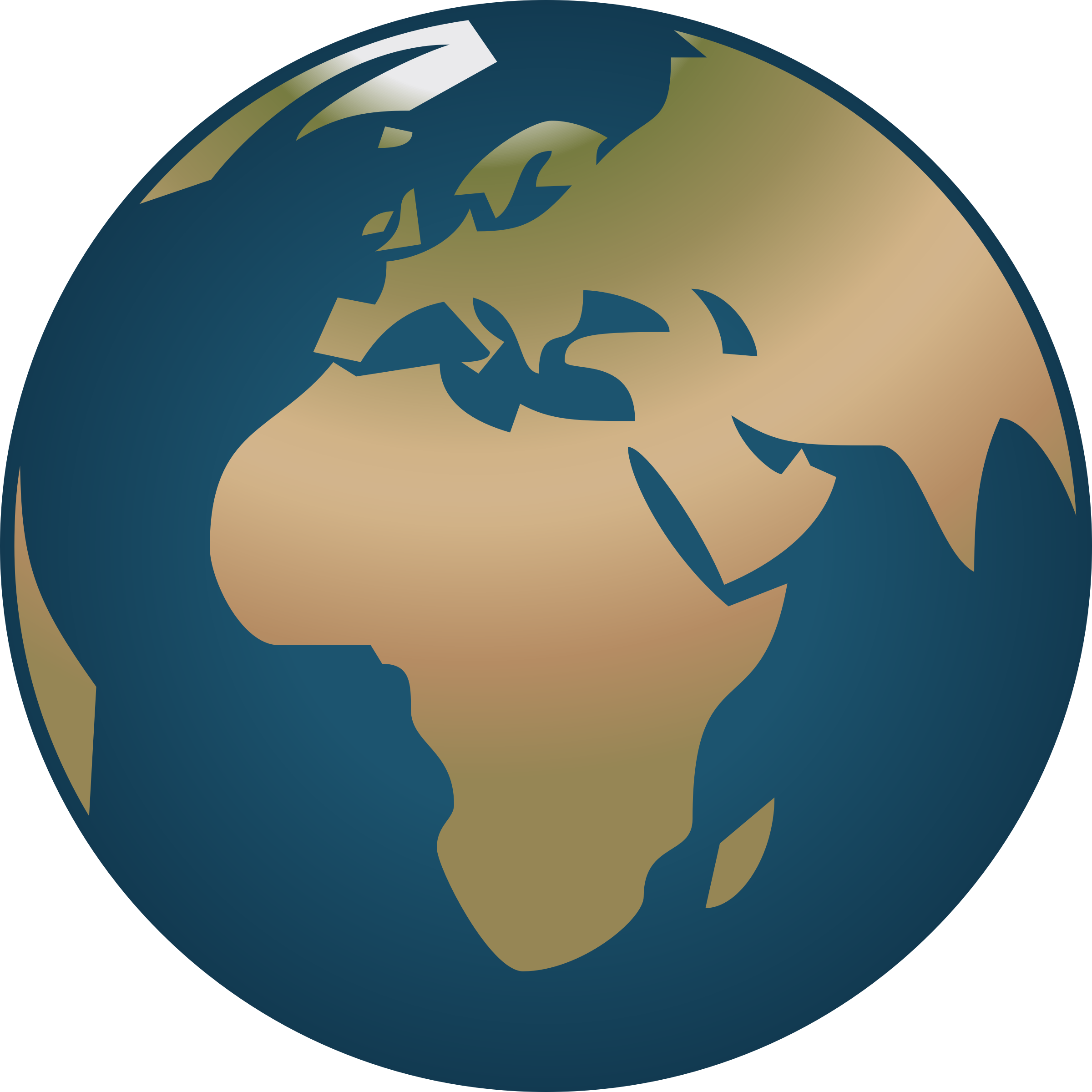 Clipart - Simple Globe facing Europe and Africa