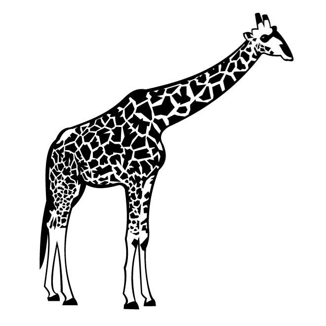 Giraffe Clip Art Picture Black And White_Clip Art Giraffe_Giraffe ...