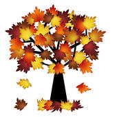 Autumn Oak Tree Clipart