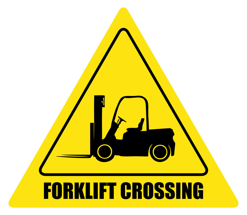 Forklift Crossing Floor Sign | Creative Safety Supply