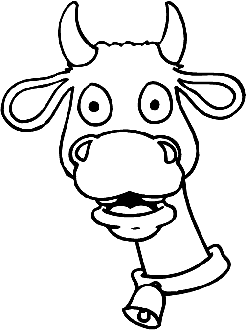 Cartoon Cows Face