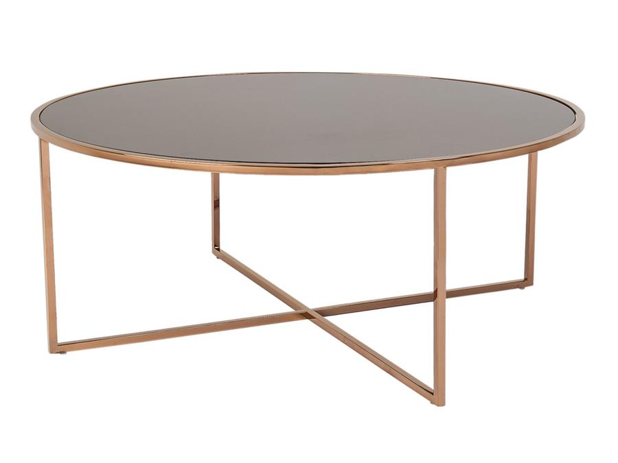 Table Hire | Outline Round Coffee Table in Copper with Bronze ...