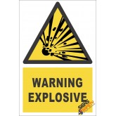 Explosive Warning Sign - Signs4Safety