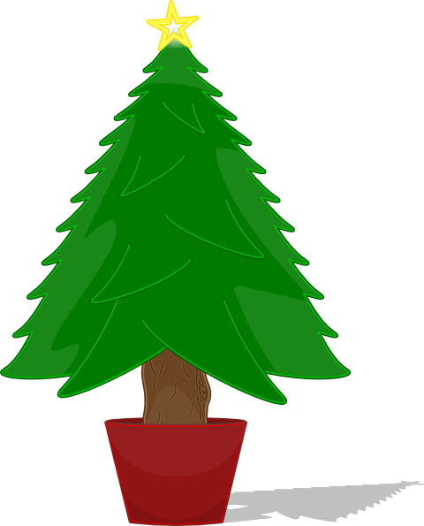 Elkbuntu Glossy Christmas Tree clip art Free Vector