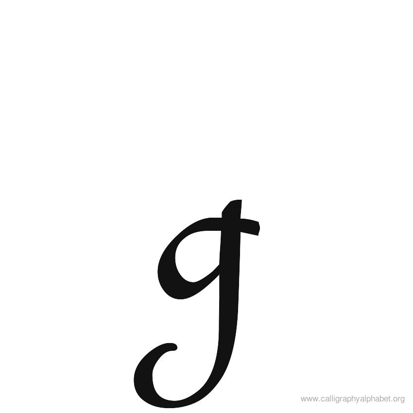 Calligraphy Alphabet G | Alphabet G Calligraphy Sample Styles ...