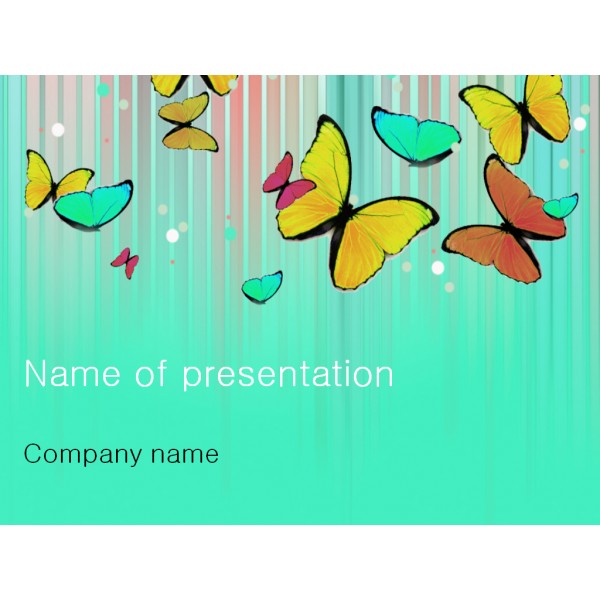 Butterfly PowerPoint Template & Background for Presentation Free