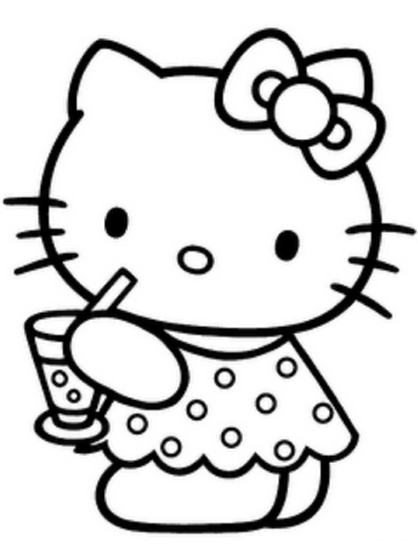 Hello Kitty Black And White Clip Art - ClipArt Best