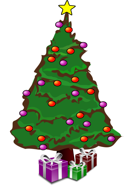 Christmas Tree Shiny Presents Clip Art Download