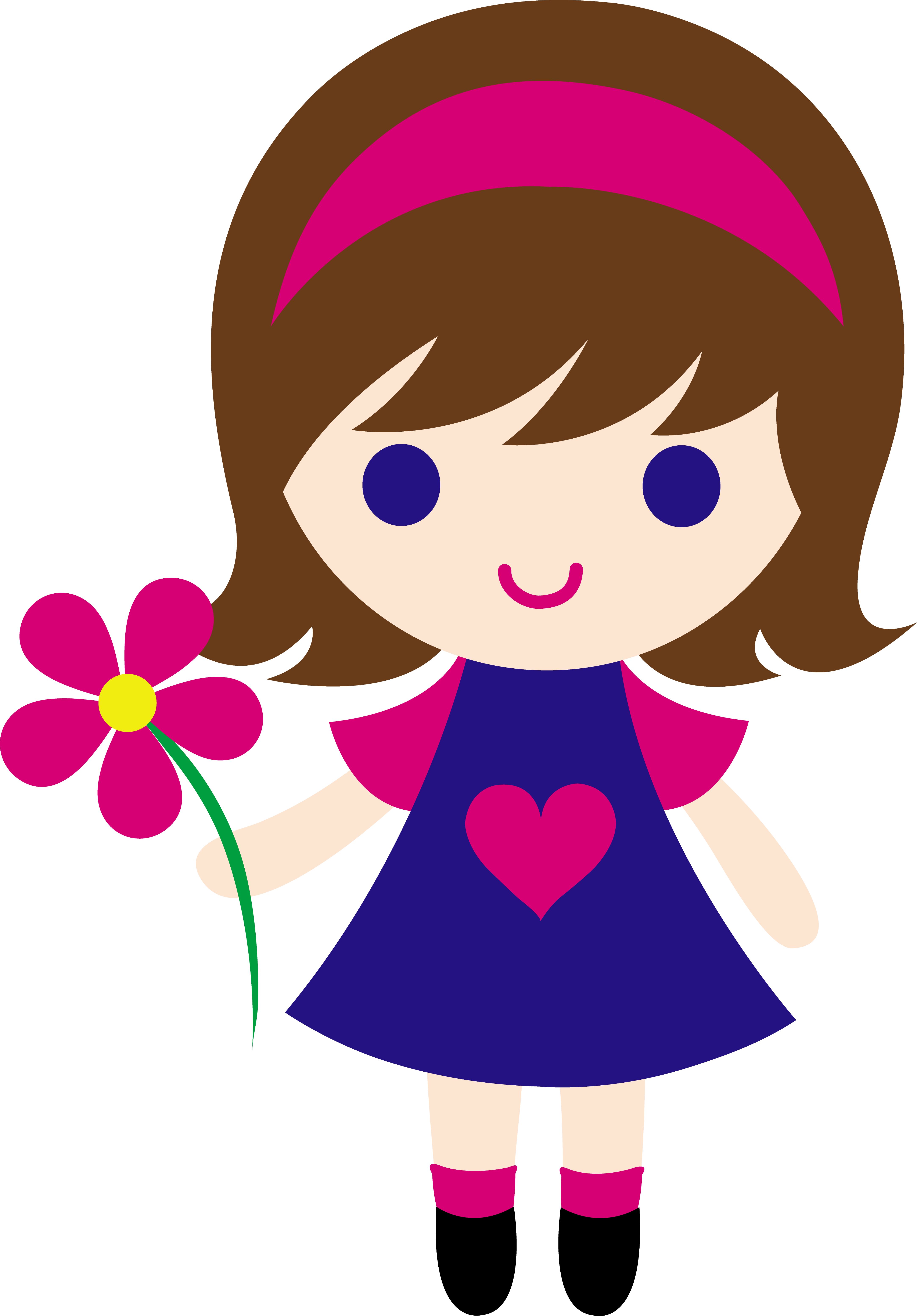 Clipart images of a girl