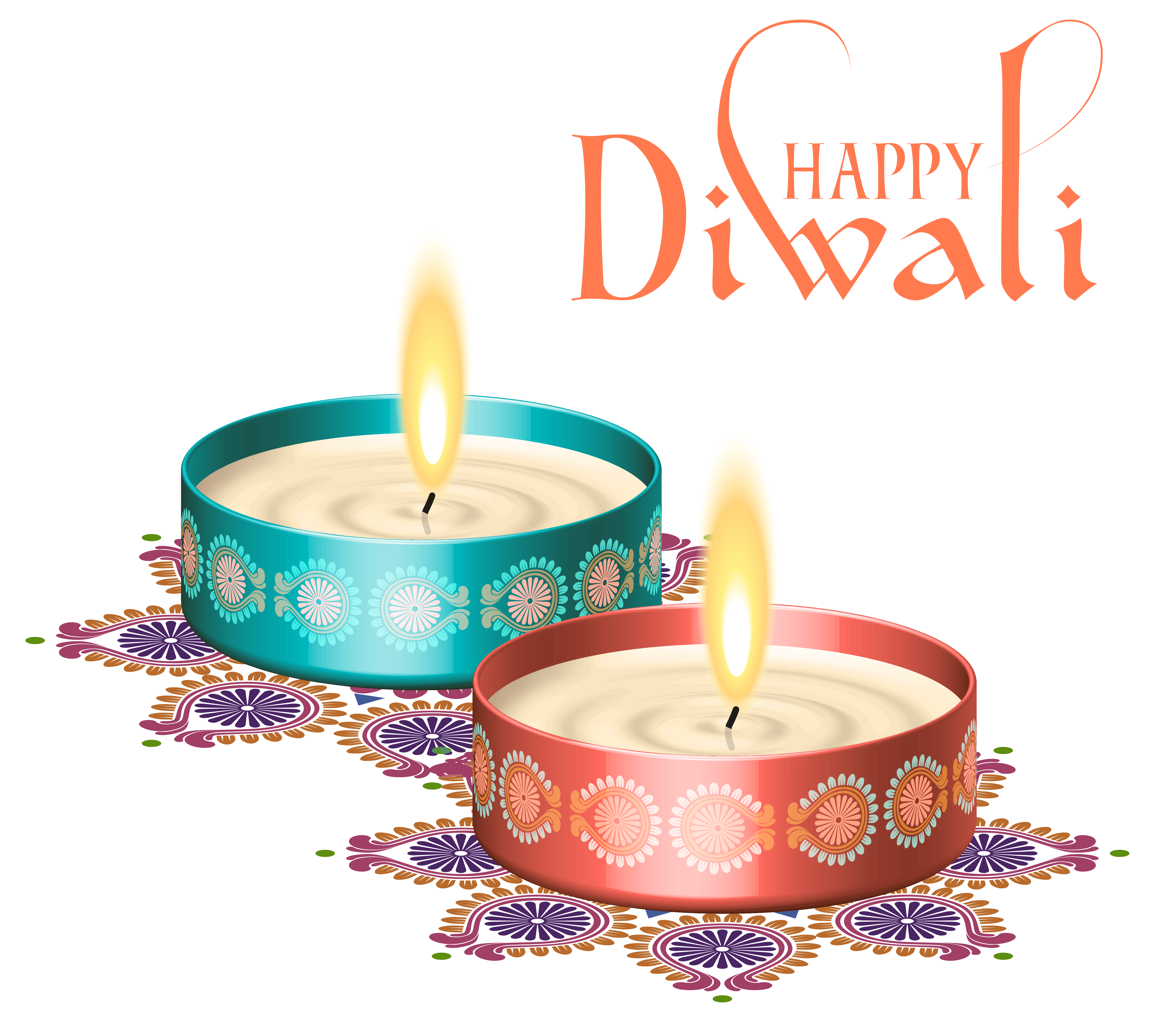 Happy Diwali Nice Candles PNG Clipart Image