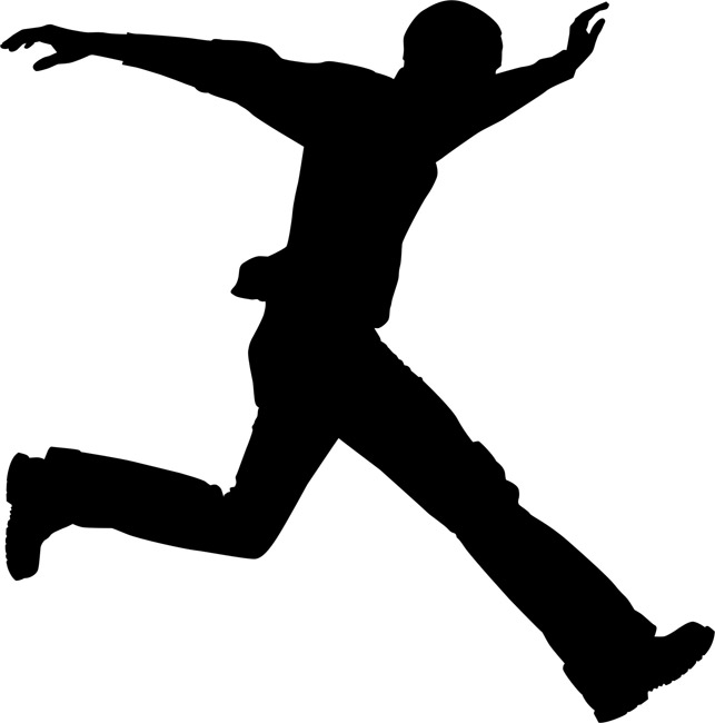 clipart running man silhouette - photo #46