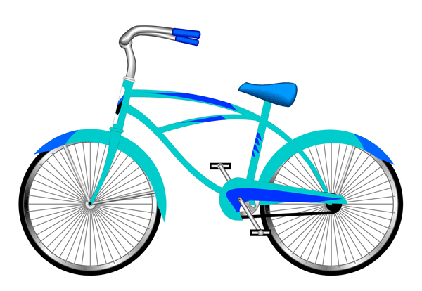 blue bike clipart - photo #11