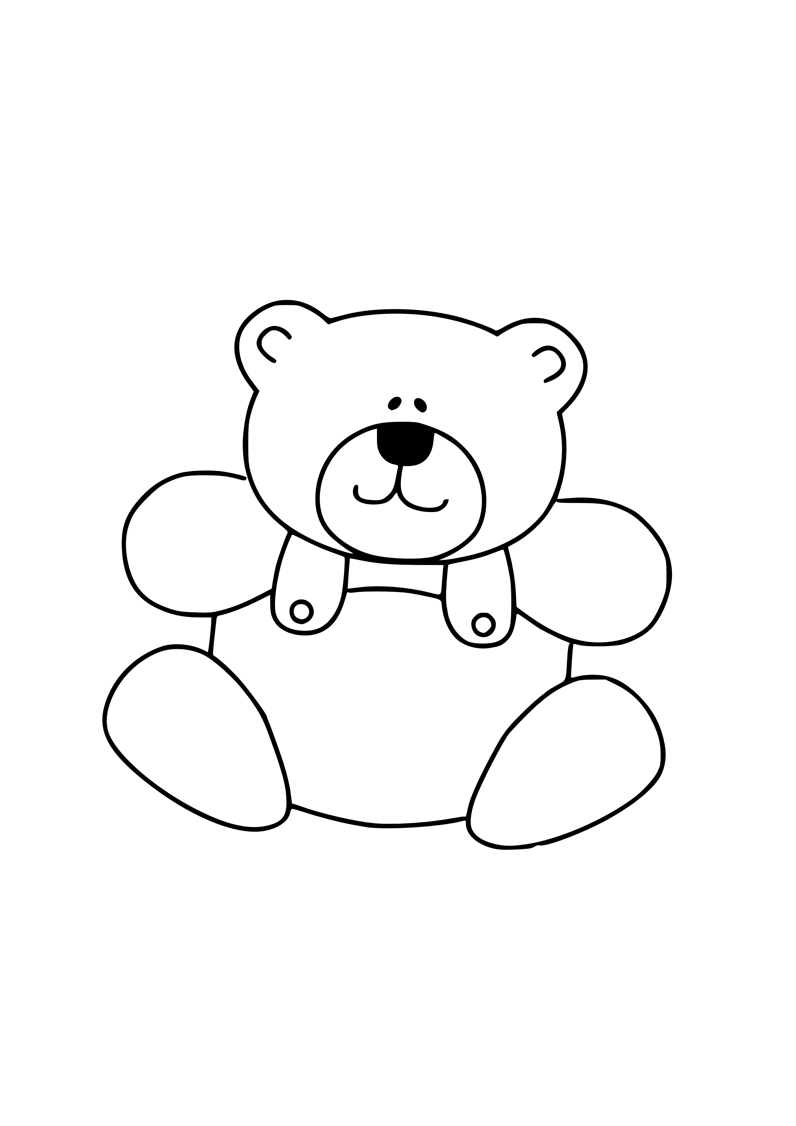 clipart teddy bear outline - photo #20