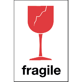 Fragile, 2.75" x 4", Gloss Paper - Fragile / Handle with Care ...