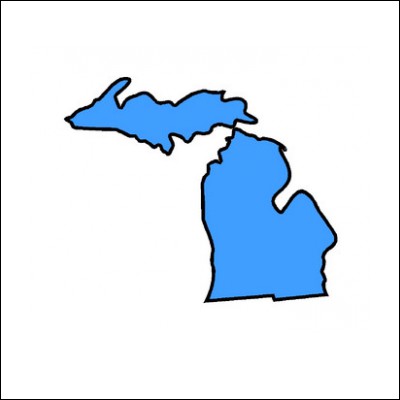 Bumper Sticker with map, michigan, outline, state ...