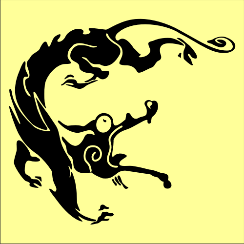 Chinese Dragon Silhouette Wall Vinyl - 2 | Stick-Em-Up ...