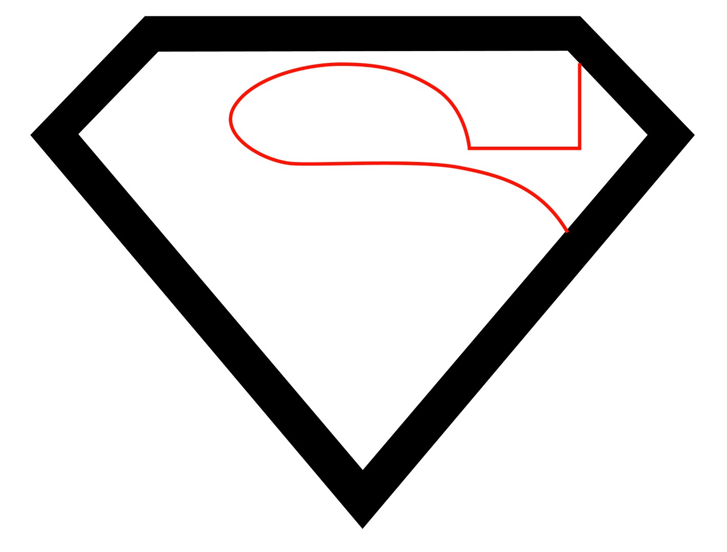 How To Draw The Superman Logo | Draw Central