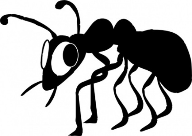 Cartoon Ant Silhouette clip art | Download free Vector