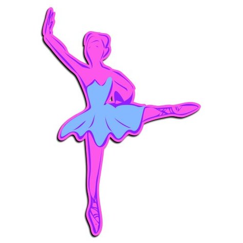 ZWalls Store Blue Ballet Dancer 3 3D Cartoon Wall Clipart - Free ...