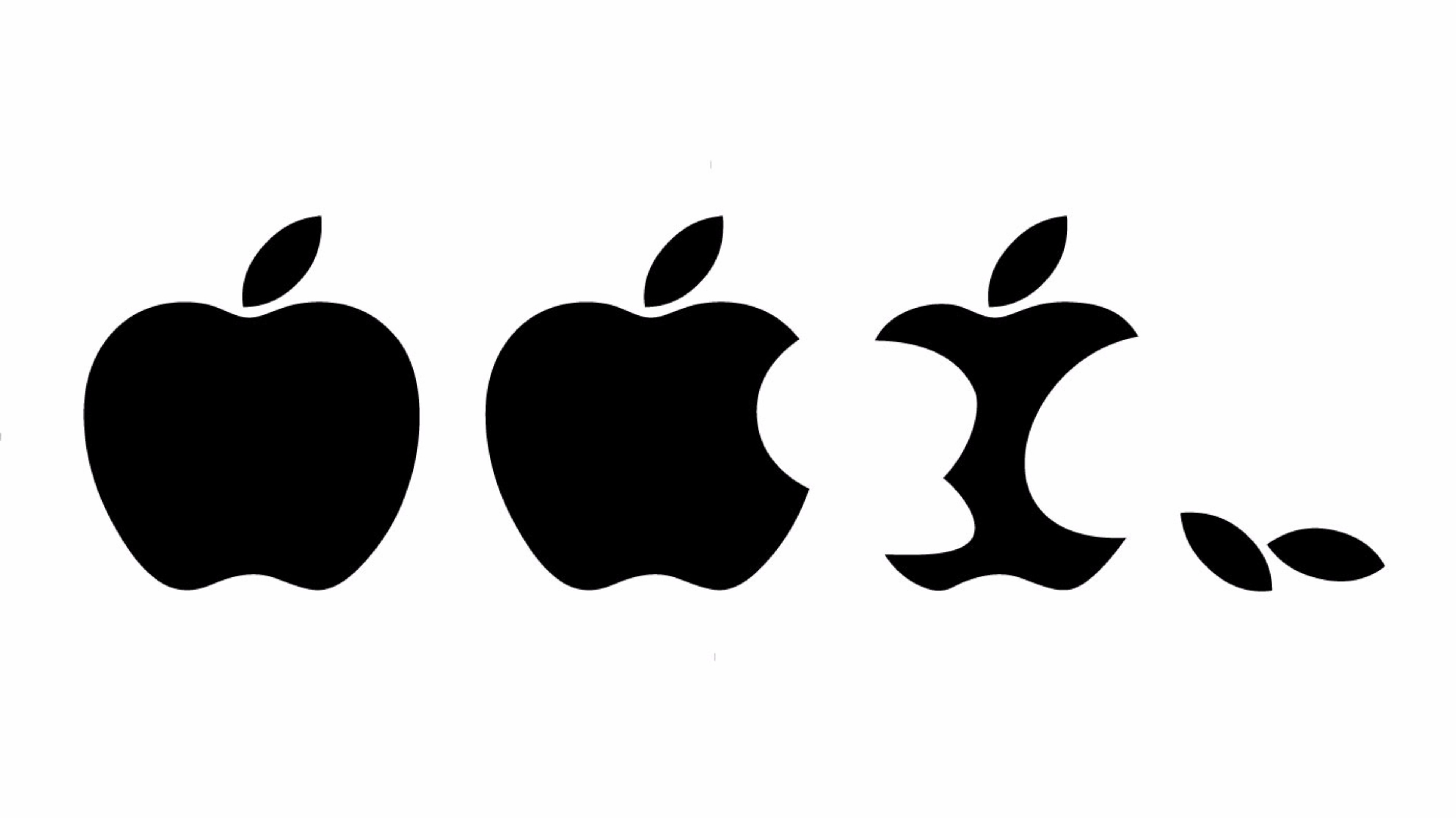 Creative Black Apple Logo 4K Wallpaper | Free 4K Wallpaper