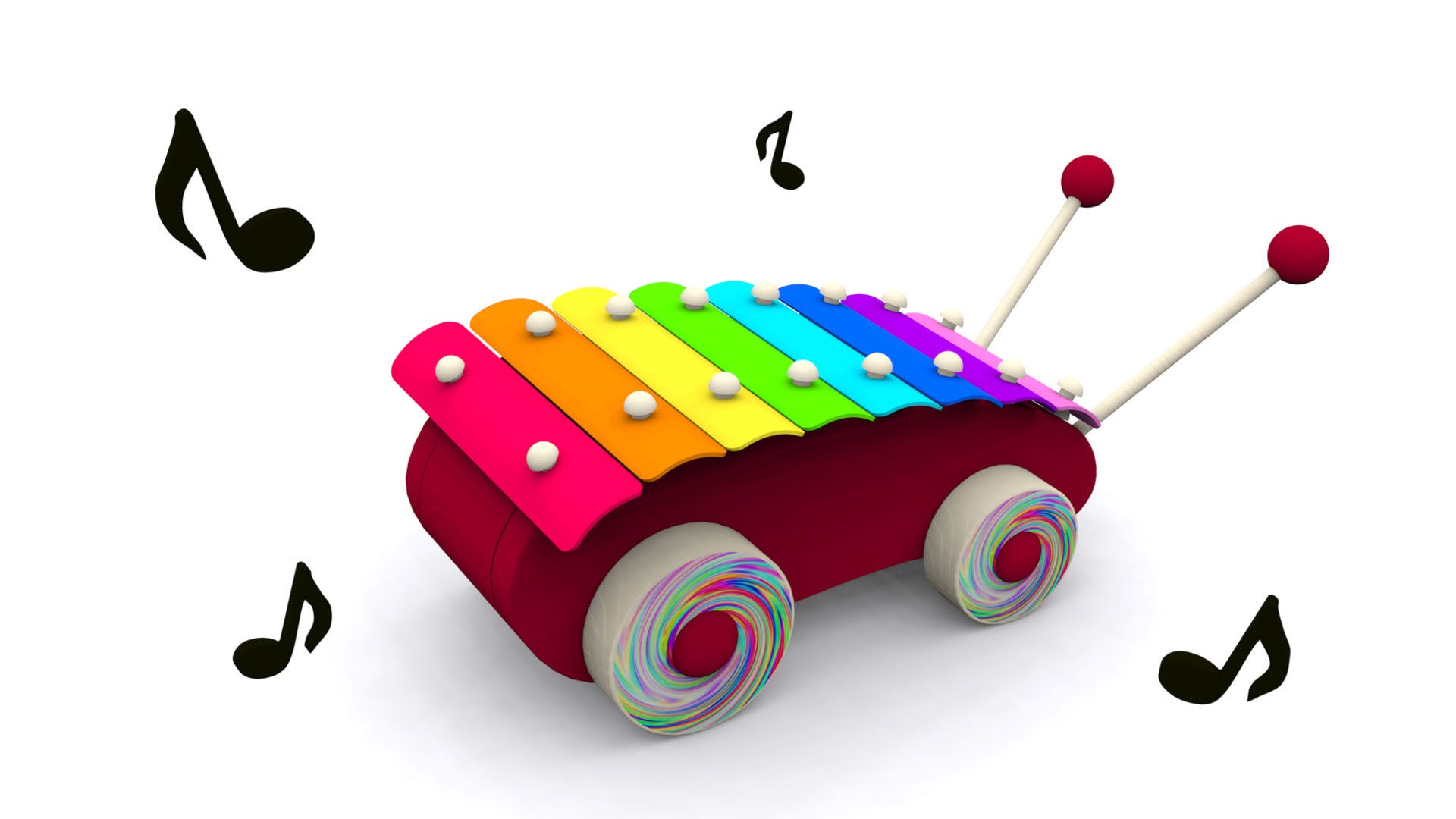 Cartoons for babies. Baby toys: xylophone. Learn and sing musical ...