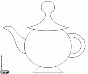 Printable Teapot Coloring Pages