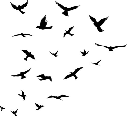 Clipart flock of birds
