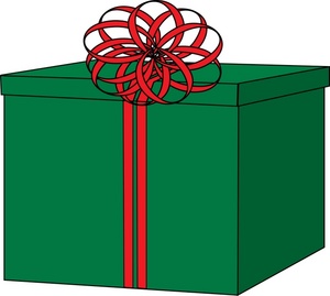 Christmas gift wrapping clipart