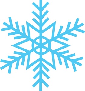 Snow Flake Clipart Image - Clip Art Illustration of a Blue Snowflake