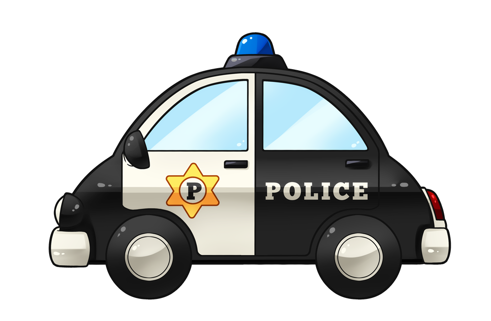 Red police car clipart