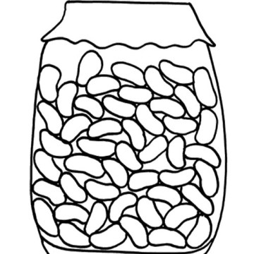 Jelly Bean Black And White Clipart