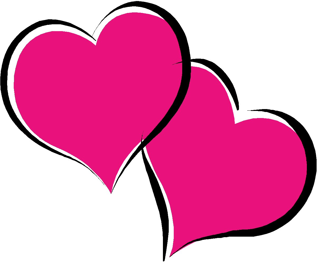 Bright pink heart background clipart